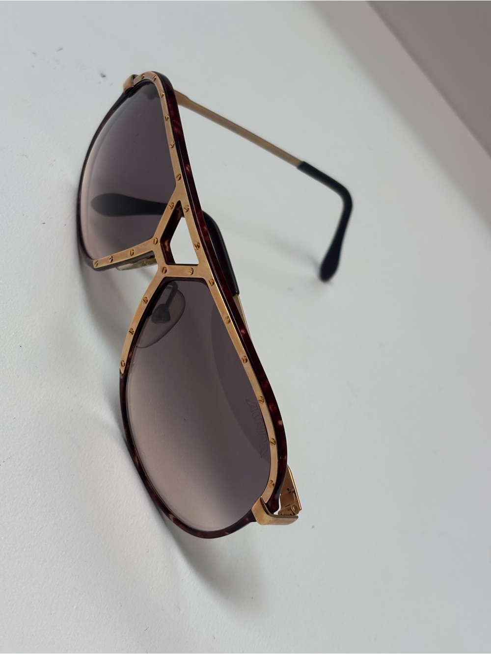 Alpina M1 vintage sunglasses gold teardrop aviator Rare.